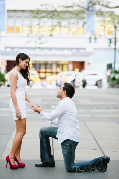diamond engagement ring proposal