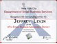 Award to Firenze Jewels' Jeff Levin for his outstanding service as Chairman of the Board of the 47th St. BID