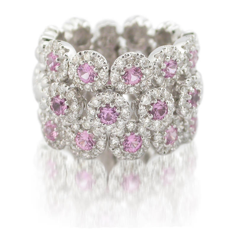 wedding rings pink sapphire