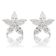 1.50ct Diamond 18k White Gold Star Earrings