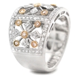 .80ct Diamond Antique Style 18k Two Tone Gold Ring