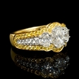 2.59ct Charles Krypell GIA Certified Diamond Platinum & 18k Yellow Gold Engagement Ring