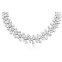 Diamond 18k White Gold Graduated Necklace