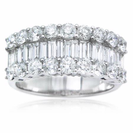 2.46ct Diamond 18k White Gold Wedding Band Ring
