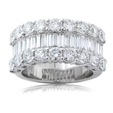 3.44ct Diamond 18k White Gold Wedding Band Ring
