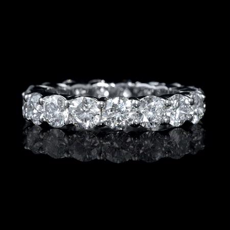 4.08ct Diamond Platinum Eternity Wedding Band Ring
