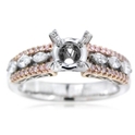 Simon G Diamond 18k Two Tone Gold Engagement Ring Setting