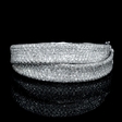 13.02ct Leo Pizzo Diamond 18k White Gold Bangle Bracelet