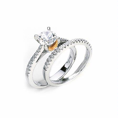 Simon G Diamond Platinum 18k Pink Gold Engagement Ring Setting and Wedding