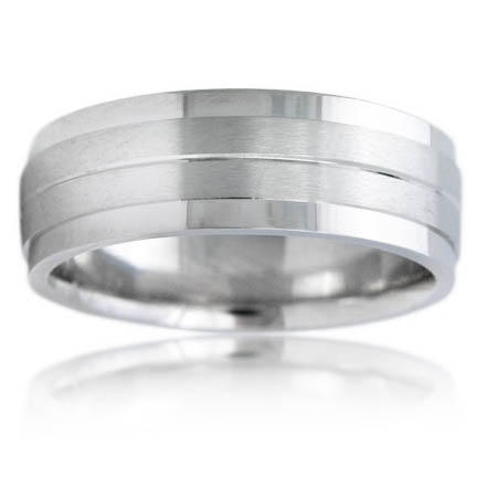 Men's Platinum Comfort fit Wedding Band Ring