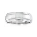 Men's Antique Style Platinum Comfort Fit Wedding Band Ring