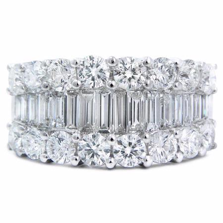 2.89ct Diamond 18k White Gold Wedding Band Ring