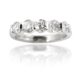 1.29ct Diamond Platinum Wedding Band Ring