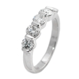 1.29ct Diamond Platinum Wedding Band Ring