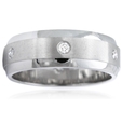 .18ct Men's Diamond 18k White Gold Wedding Band Ring