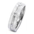 .32ct Men's Diamond 18K White Gold Wedding Band Ring