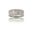 1.62ct Diamond 18k White Gold Wedding Band Ring