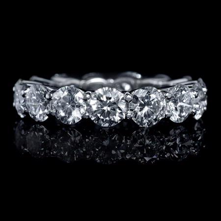 Diamond Platinum Eternity Wedding Band Ring