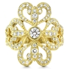 Chad Allison Couture Diamond Antique Style 18k Yellow Gold Ring