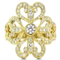 Chad Allison Couture Diamond Antique Style 18k Yellow Gold Ring