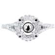 .34ct Diamond Platinum Halo Engagement Ring Setting