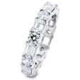 3.21ct Diamond Platinum Eternity Wedding Band Ring