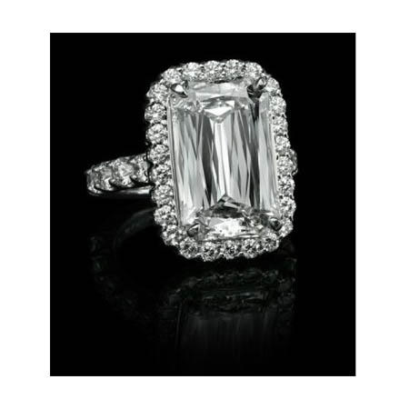 Christopher Designs Diamond Platinum Halo Engagement Ring Setting