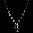 7.30ct Diamond 18k White Gold Flower Necklace