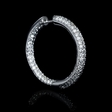 7.06ct Diamond 18k White Gold Hoop Earrings