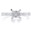 Diamond Platinum Engagement Ring Setting