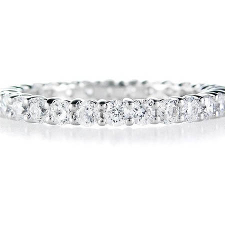 1.17c Diamond Platinum Eternity Wedding Band Ring