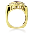 .46ct Diamond and Rubellite 18k Yellow Gold Ring