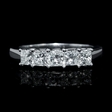 1.06ct Diamond 5 Stone Princess Platinum Wedding Band Ring
