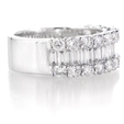 2.21ct Diamond 18k White Gold Wedding Band Ring