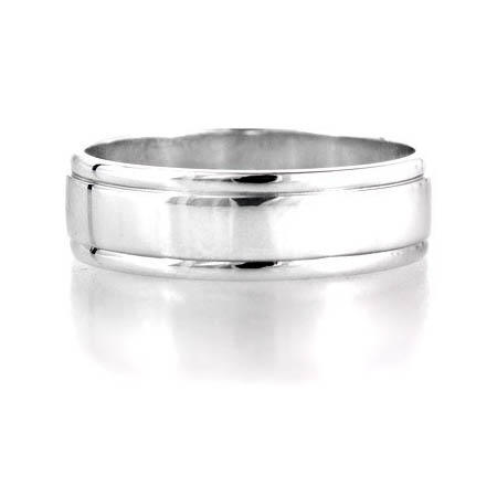 Men`s Platinum Wedding Band Ring