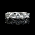 Diamond Platinum Five Stone Wedding Band Ring