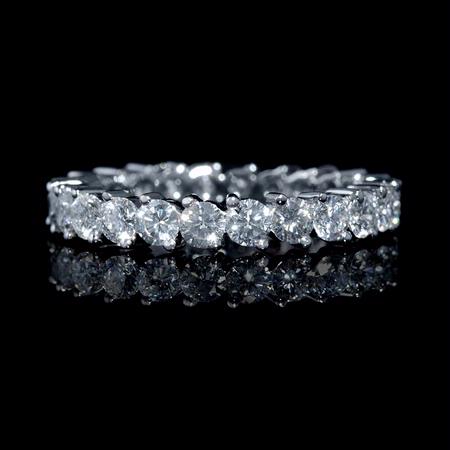 Diamond 1.92 Carats Round Brilliant Cut Platinum Eternity Wedding Band Ring