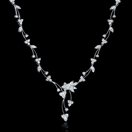 4.40ct Diamond 18k White Gold Necklace