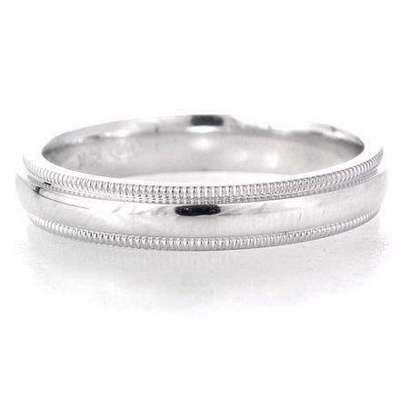 Men's Antique Style 14K White Gold Comfort Fit Wedding Band Ring