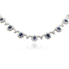 Diamond & Blue Sapphire 18k White Gold Necklace 