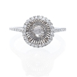 .24ct Diamond 18k White Gold Halo Engagement Ring Setting