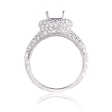 1.35ct Diamond Antique Style Platinum Halo Engagement Ring Setting