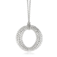 3.70ct Diamond 18k White Gold Pendant Necklace