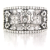 Diamond 18k White Gold and Black Rhodium Wedding Band Ring