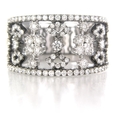 1.10ct Diamond 18k White Gold and Black Rhodium Wedding Band Ring
