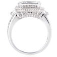 1.57ct Diamond Antique Style 18k White Gold Halo Engagement Ring Setting