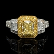2.37ct Le Vian Diamond Antique Style 18k Two Tone Gold Engagement Ring