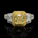 Le Vian Diamond Antique Style 18k Two Tone Gold Engagement Ring