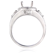 .95ct Simon G Diamond 18k White Gold Halo Engagement Ring Setting