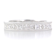 1.85ct Diamond Platinum Antique Style Eternity Wedding Band Ring